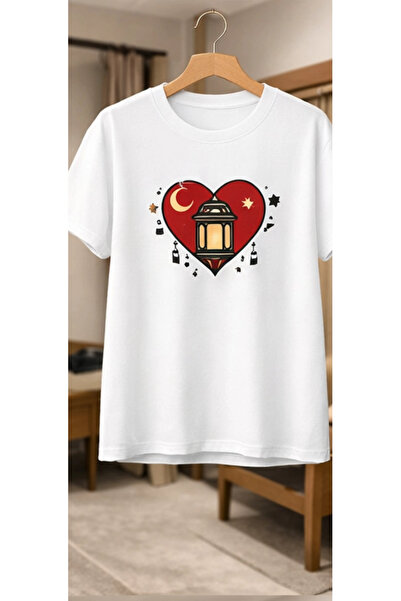 Pink Sky Tricou de vară unisex din bumbac cu model Ramadan Kareem