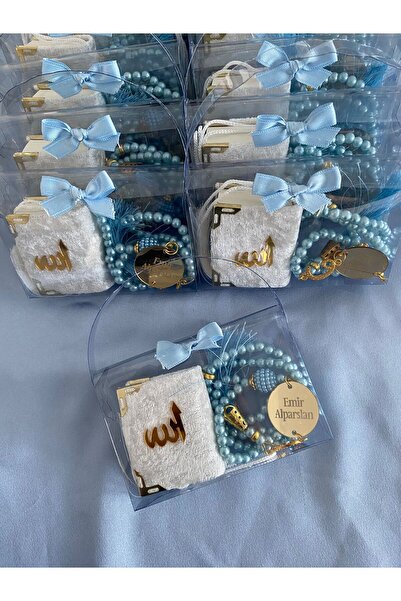 Egelinahediyelik Kişiye Özel İSİMLİ Sünnet Bebek Hac Umre Çantalı Mini Kuran ...