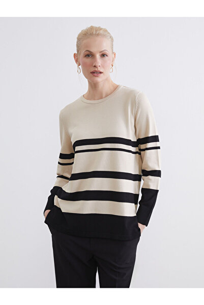 LC Waikiki Nevavm with a Difference of Opinion, Lcw Grace Beige Oval Neck Str...