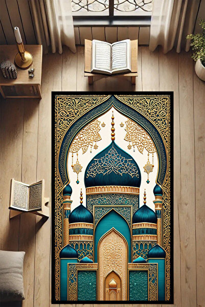 HaLıFoRuM Seccade Namazlık Decorative Soft Surface Machine Washable Foldable ...