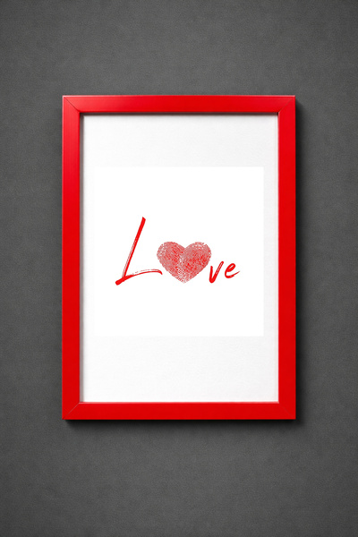 Koi Art Design Κόκκινο πλαίσιο, ένα κομμάτι, ζωγραφική ζωγραφική με θέμα την ...