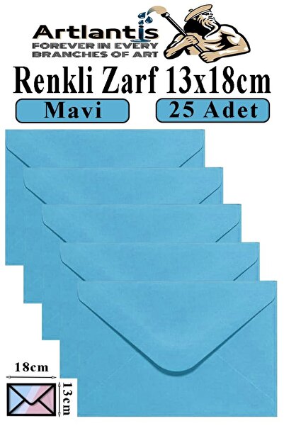 Artlantis Plava koverta 13x18 cm 25 komada Plava koverta za pisma Pozivnica K...