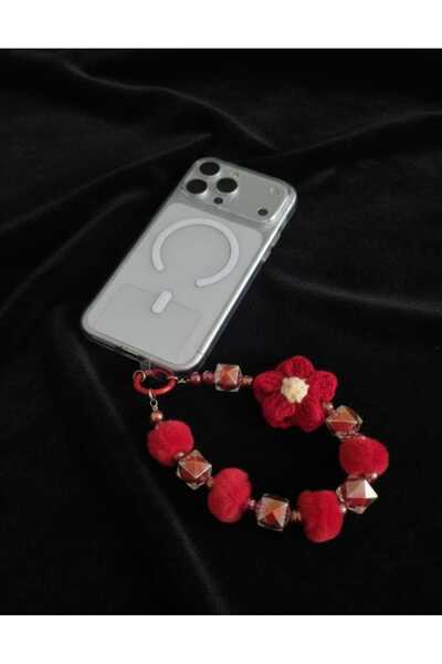 Beksy Accessory Telefon Tutucu ve Çanta Süsü Çiçek Tasarımlı Boncuk Bileklik ...