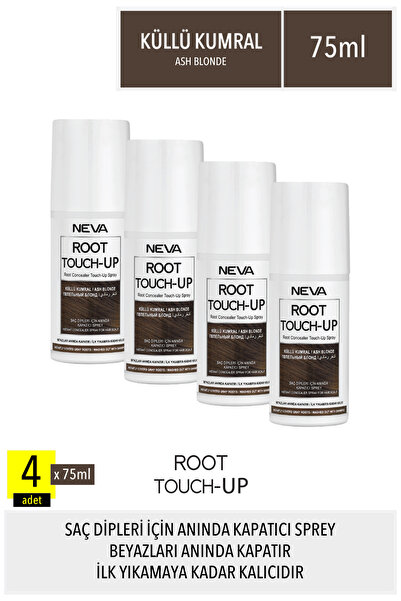 Neva ROOT TOUCH-UP Saç Dipleri İçin Kapatıcı Sprey KÜLLÜ KUMRAL 75ml x 4adet