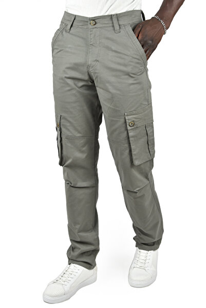 DeepSEA Su Yeşili Geniş Kesim Gabardin Kargo Pantolon – Likralı Outdoor Stil ...