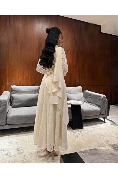 nouf Beige lace lined Barbie dress