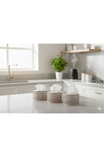 Generic A stylish and modern round tissue holder set – a touch of beauty in e...