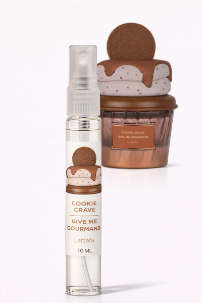 lattafa Cookie crave - unisex perfume water 10 ml, sweet gourmand aroma