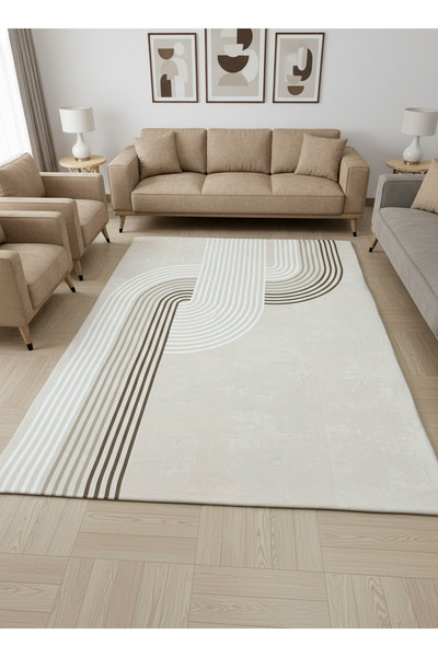 ALLGELSİN Polar Elastic Carpet Cover Soft Textured Washable Protector 4m2 (16...