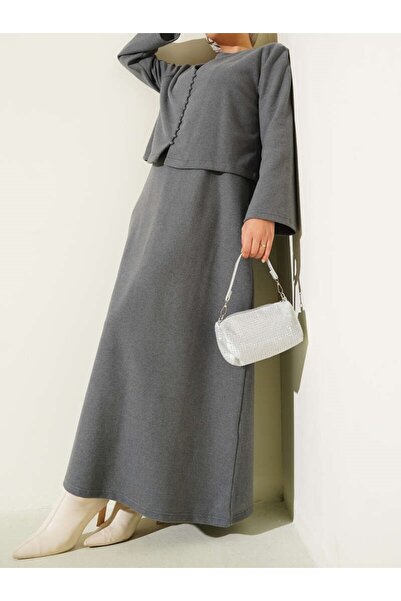 Burcia Mini Button Front Dress Double Set