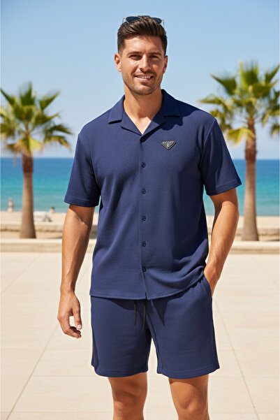 YusGos Set de pantaloni scurți din bumbac și lycra, cu croială relaxată, mâne...