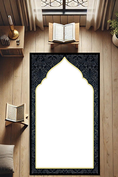 HaLıFoRuM Seccade Prayer Rug Decorative Soft Surface Machine Washable Foldabl...