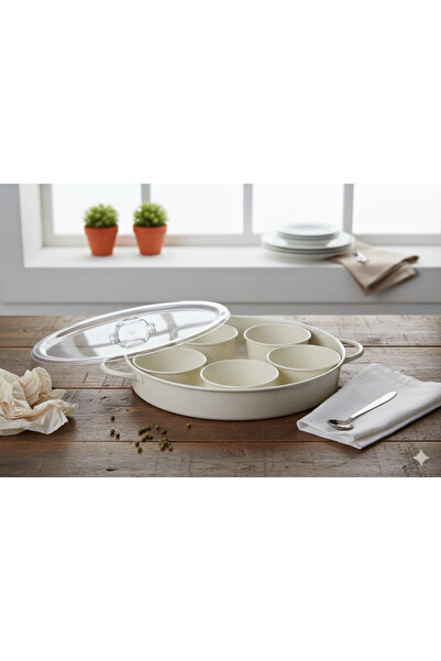 Generic A luxurious serving set for hospitality - breakfast tray and bowls - ...