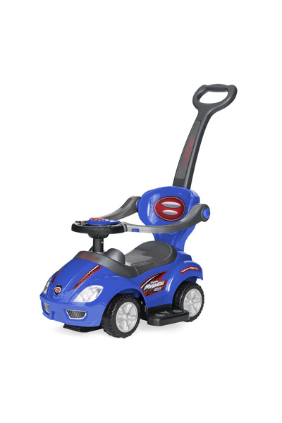 Krista Deluxe Mega Car, 3 in 1 car with push handle, Deluxe Mega Car, blue