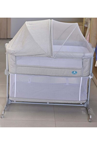 Generic نكست تو مي سرير ماركة بيبي شاين مع ناموسية ومحبس- قابل للحركة - من عم...