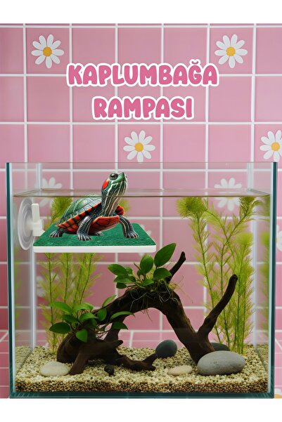 MD×JUA Kaplumbaga Rampası Kaplumbağa Güneşlenme Platformu Su Seviyesinde Dinl...