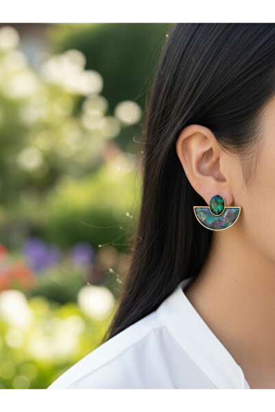 Leerybee Women's Geometric Shaped Stone Detailed Stylish Gift Earrings