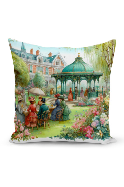 Bertille Home Ανοιξιάτικη Σειρά Κάλυμμα Μαξιλαριού Διπλής Όψης με Ψηφιακή Εκτ...