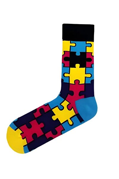 Zumiya Puzzle Patterned Gift Colorful Socks