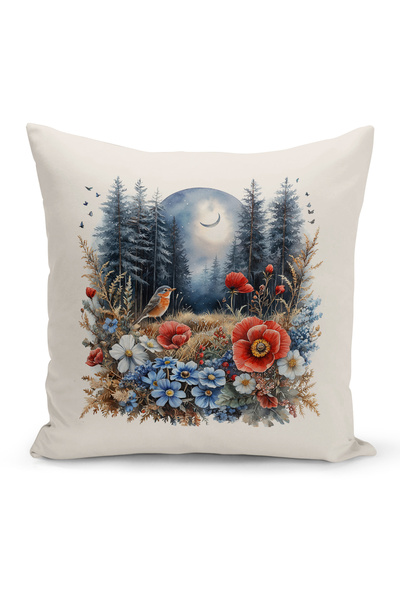 Bertille Home Husă de pernă cu imprimare digitală pe două fețe, seria Spring ...