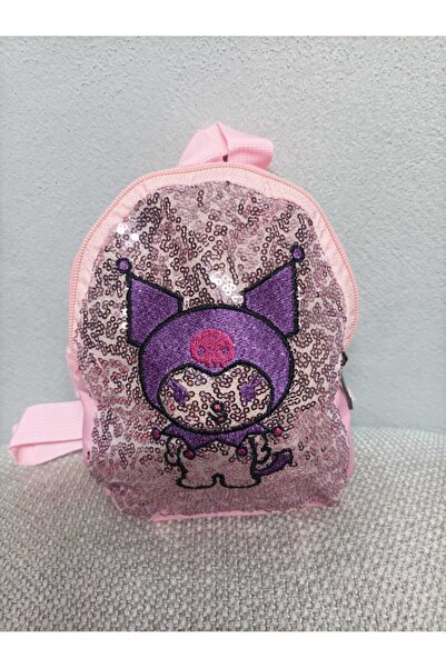 JHTshop KUROMI Çocuk Sırt Çantası Kırmızı, Pullu