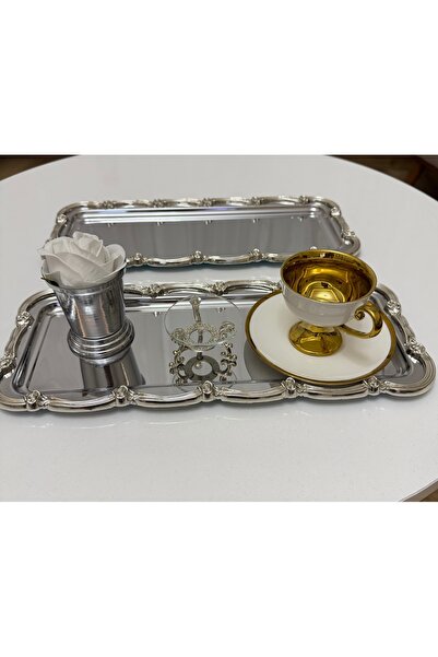 Elzemm store Steel Rectangular Silver Color 2 Pieces Silver Framed 13*33 cm P...