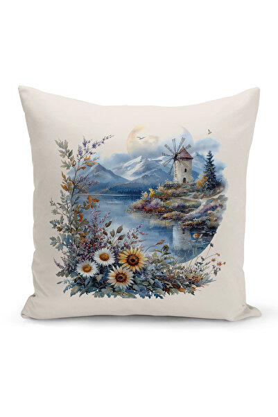 Bertille Home Husă de pernă cu imprimare digitală pe două fețe, seria Spring ...