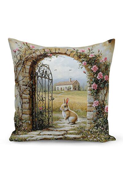 Bertille Home Ανοιξιάτικη Σειρά Κάλυμμα Μαξιλαριού Διπλής Όψης με Ψηφιακή Εκτ...