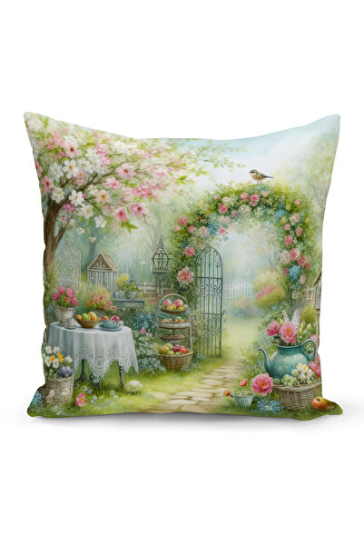 Bertille Home Ανοιξιάτικη Σειρά Κάλυμμα Μαξιλαριού Διπλής Όψης με Ψηφιακή Εκτ...