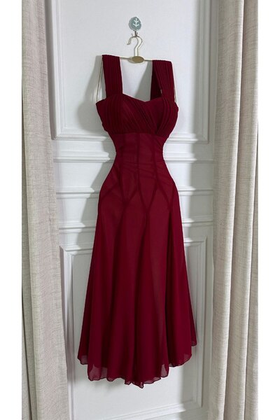 Kira Fashion chiffon evening dress