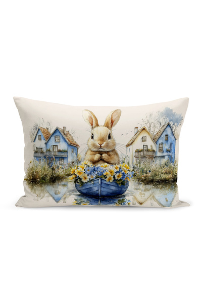 Bertille Home Ανοιξιάτικη Σειρά Κάλυμμα Μαξιλαριού Διπλής Όψης με Ψηφιακή Εκτ...