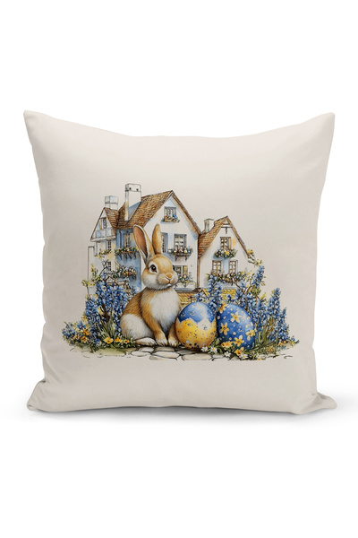 Bertille Home Ανοιξιάτικη Σειρά Κάλυμμα Μαξιλαριού Διπλής Όψης με Ψηφιακή Εκτ...