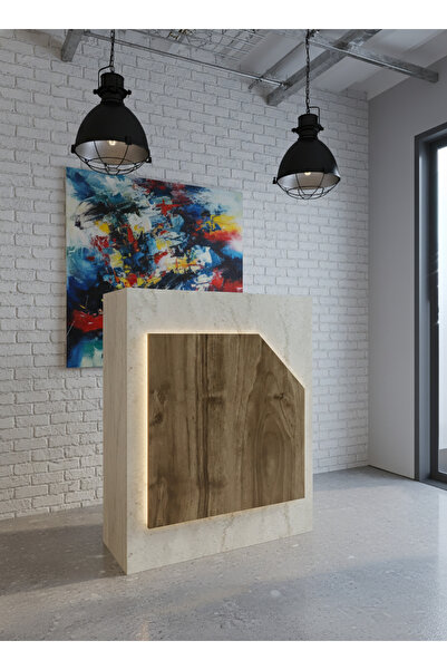 online fırsat mutlu ol mutlu kal Resital Ledli Karşılama Bankosu G-90 cm Ofis...