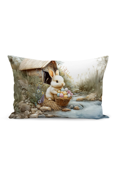 Bertille Home Husă de pernă cu imprimare digitală pe două fețe, seria Spring ...