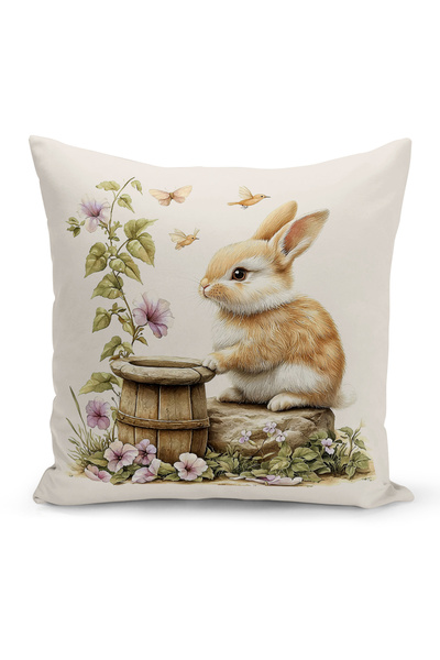 Bertille Home Ανοιξιάτικη Σειρά Κάλυμμα Μαξιλαριού Διπλής Όψης με Ψηφιακή Εκτ...