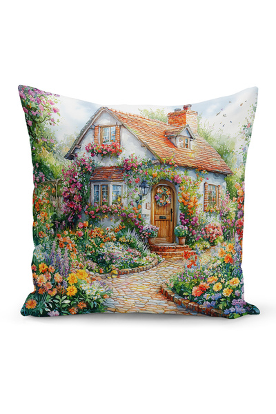 Bertille Home İlkbahar Serisi Çift Tarafı Dijital Baskılı Kırlent Kılıfı (Spr...