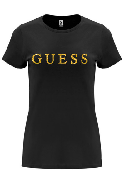 Cooloryx Women's T-Shirt with Gold Glitter Print