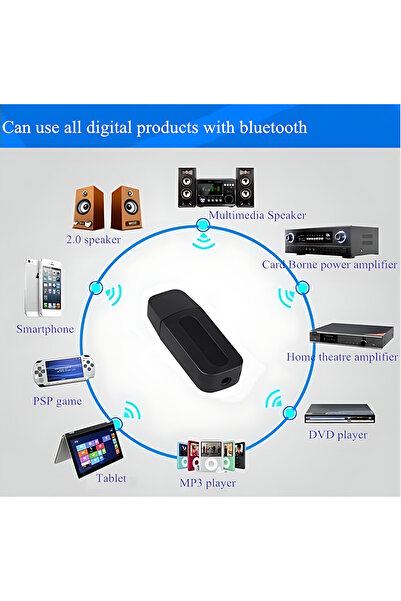 Go-Des محول بلوتوث للسماعات والميكروفون مع دعم و الطاقة الخارجية Bluetooth Adapter - Audio Output