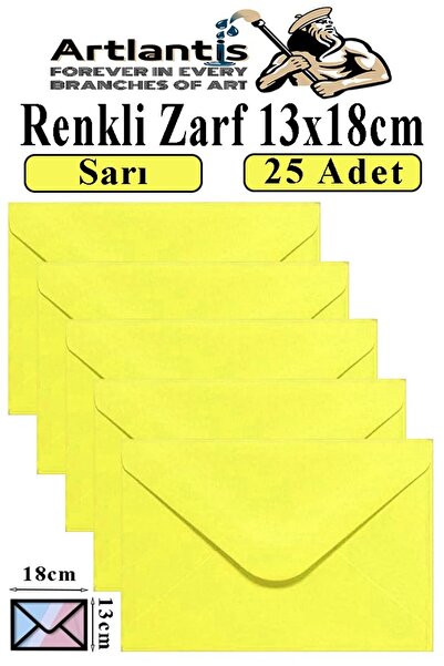 Artlantis Žuta koverta 13x18 cm 25 komada Žuta koverta za pisma Pozivnica Kov...