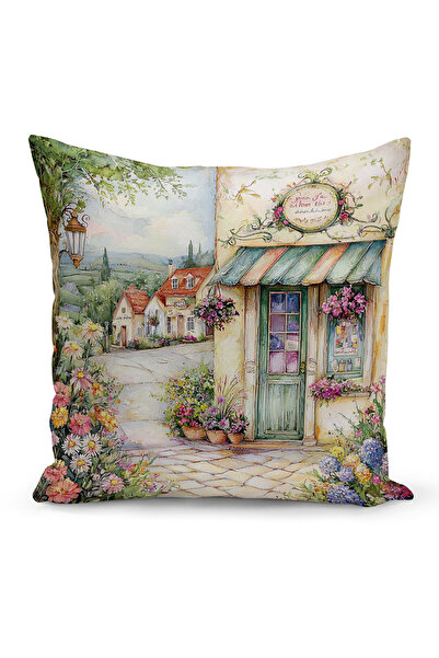 Bertille Home Husă de pernă cu imprimare digitală pe două fețe, seria Spring ...