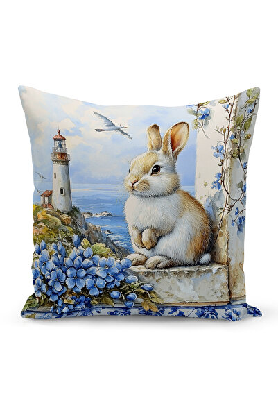 Bertille Home Husă de pernă cu imprimare digitală pe două fețe, seria Spring ...