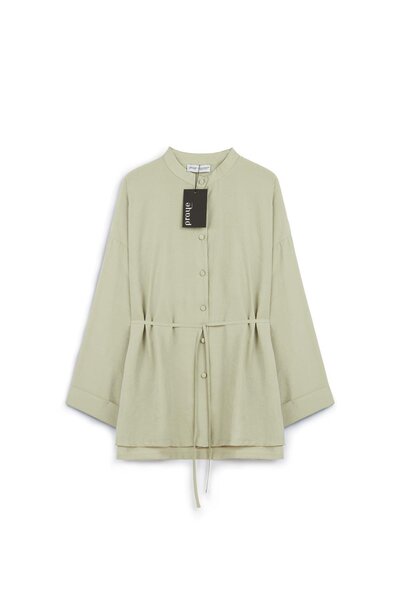 praye Τουνίκ με κορδόνια και κουμπιά σε χρώμα μέντας