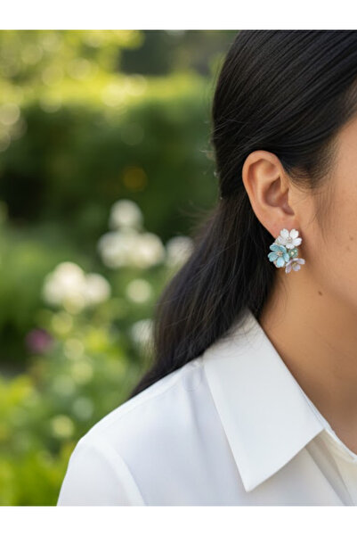 Leerybee Women's Three-Dimensional Flower Bouquet Earrings Spring Series Styl...