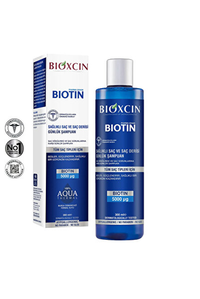 Bioxcin Biotin Shampoo Against Hair Loss 300 ML, for All Hair Types