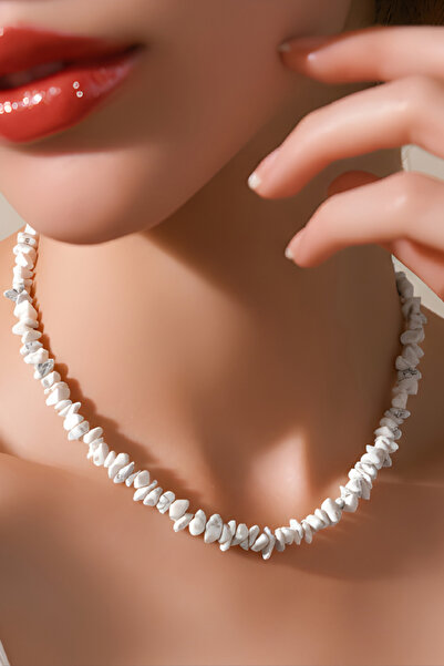 NBS Beautiful Naturel Stones Women's Havlit Natural Stone Necklace