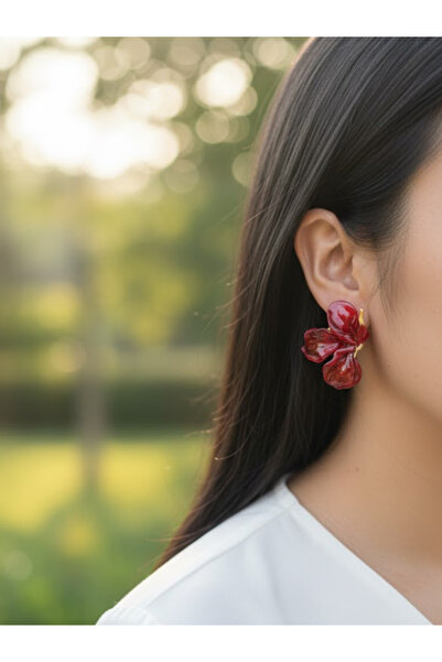 Leerybee Satin Textured Floral Figured Women's Earrings