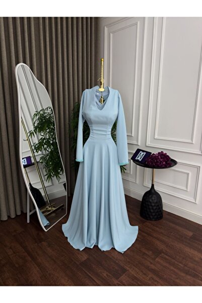 Kira Fashion Sky blue evening dress