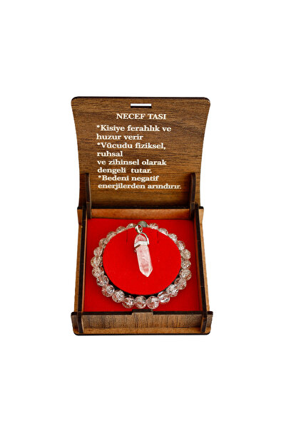 taru pasaj Nefertiti Stone Boxed Bracelet & Crystal Quartz Necklace Set – Nat...