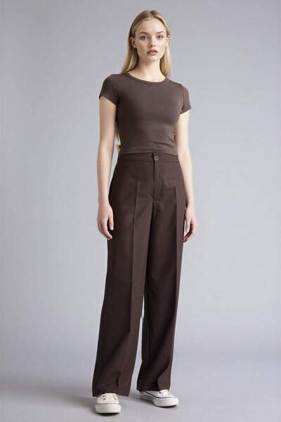 DeFacto Wide Leg Double Pocket Standard Length Trousers G9293Ax26Sp