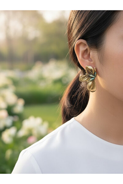 Leerybee Satin Textured Floral Figured Women's Earrings